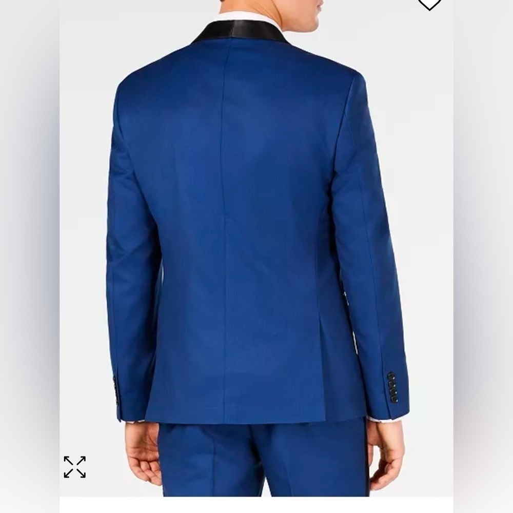 Ryan Seacrest Slim-Fit Stretch Cobalt Blue Tuxedo Set Size 44S, Pants 36Wx30L - Picture 3 of 16